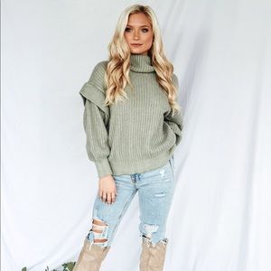 Slouchy Green Sweater